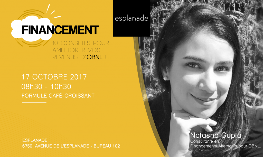 Conference OBNL - ESPLA - série Financement
